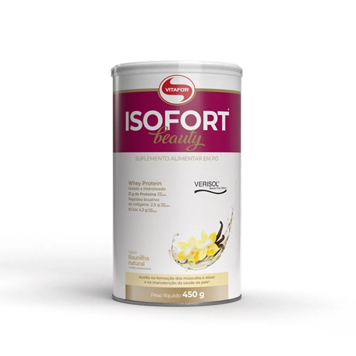 Proteína Vitafor Isofort Beauty Baunilha 450g