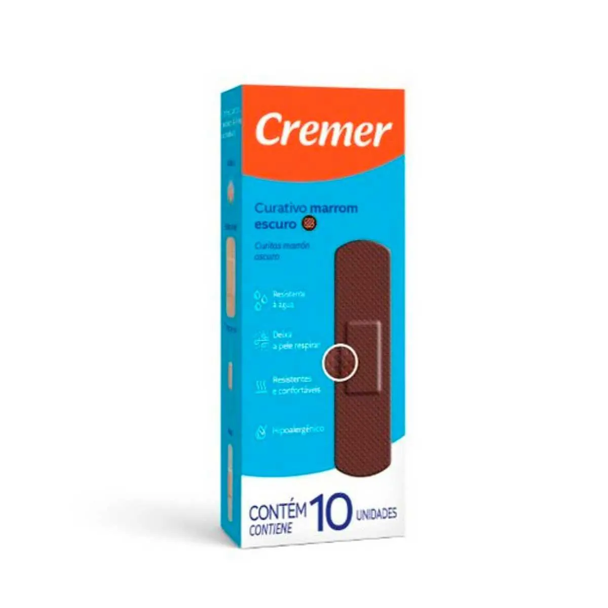 Curativo Cremer Marrom Escuro com 10 Unidades