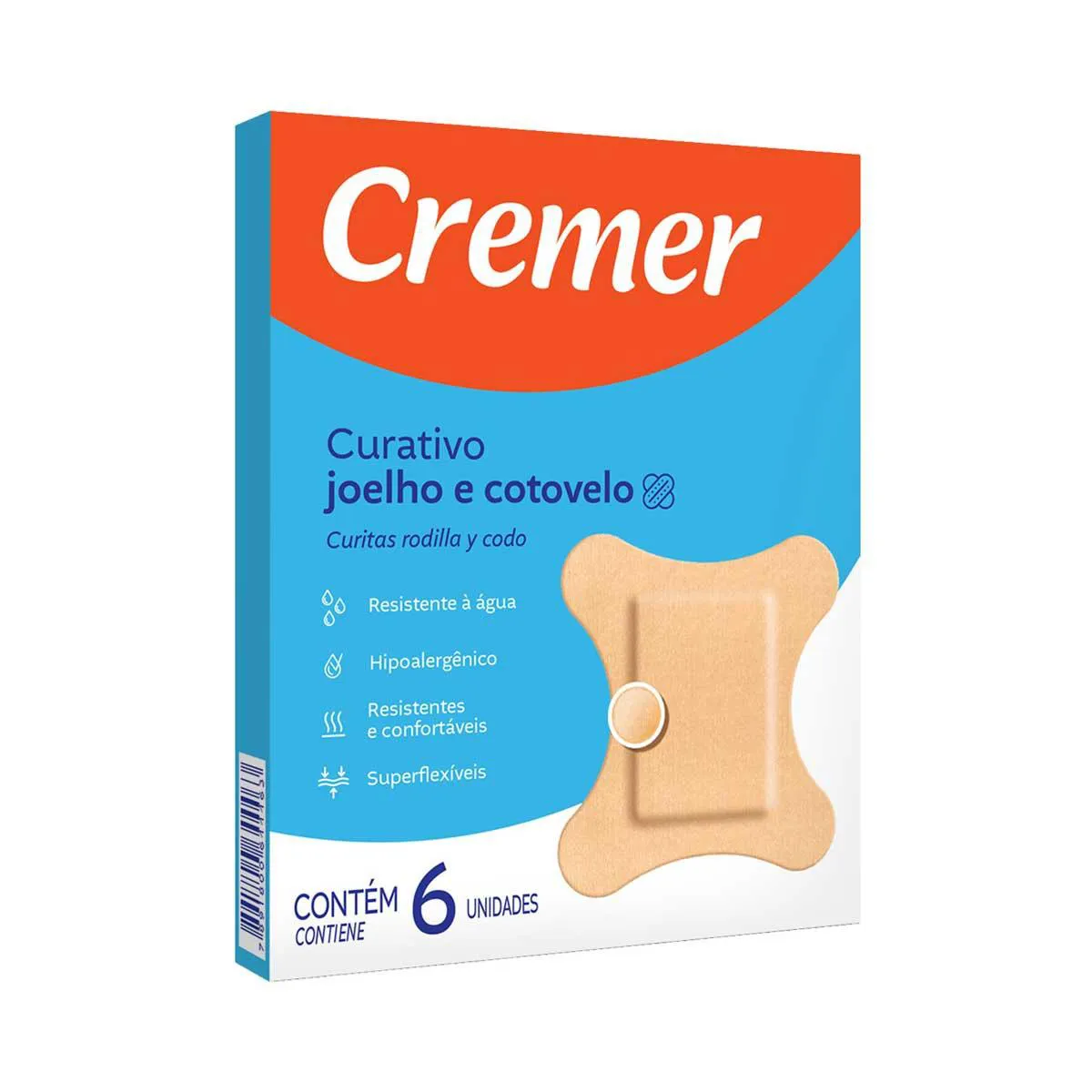 Curativo Cremer Joelho/Cotovelo com 6 Unidades