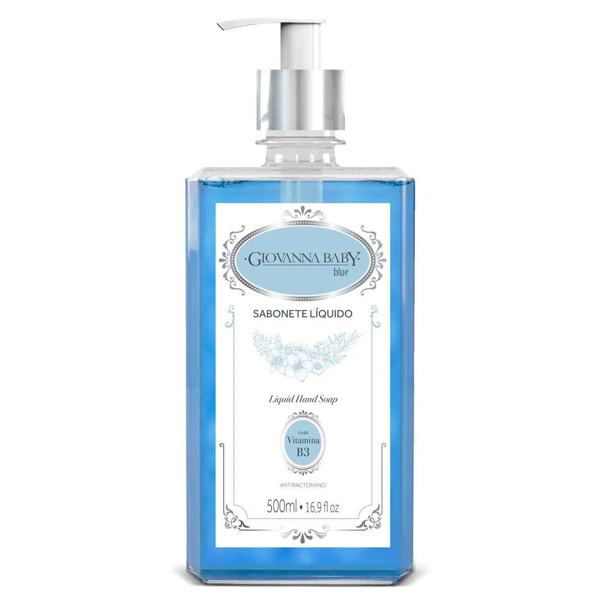 Sabonete Líquido Antibacteriano Giovanna Baby Blue com 500ml