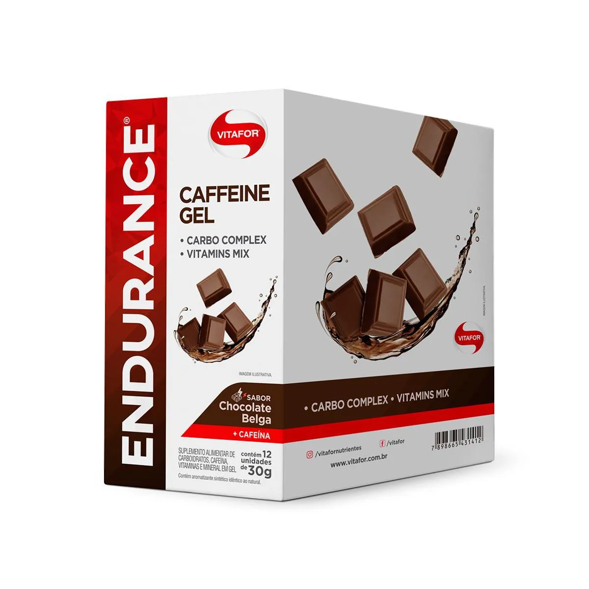 Suplemento Vitafor Endurance Chocolate Belga 12 Sachês