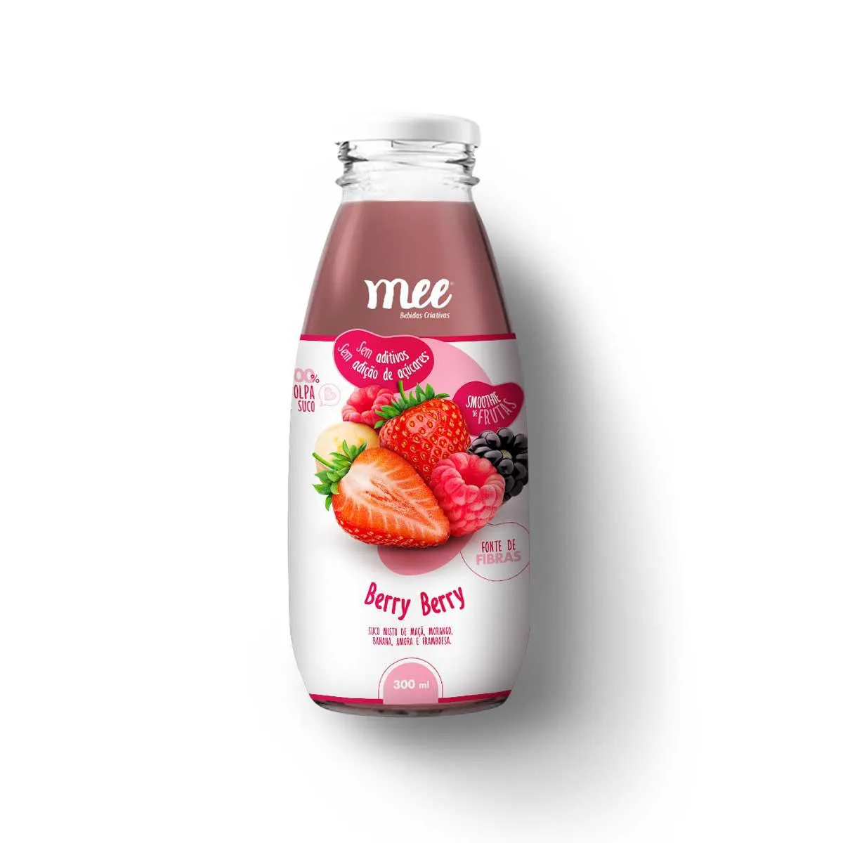 Suco Mee Smoothie de Frutas Berry Berry com 300ml