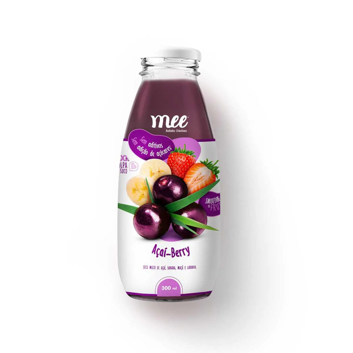 Suco Mee Smoothie de Frutas Açaí-Berry com 300ml