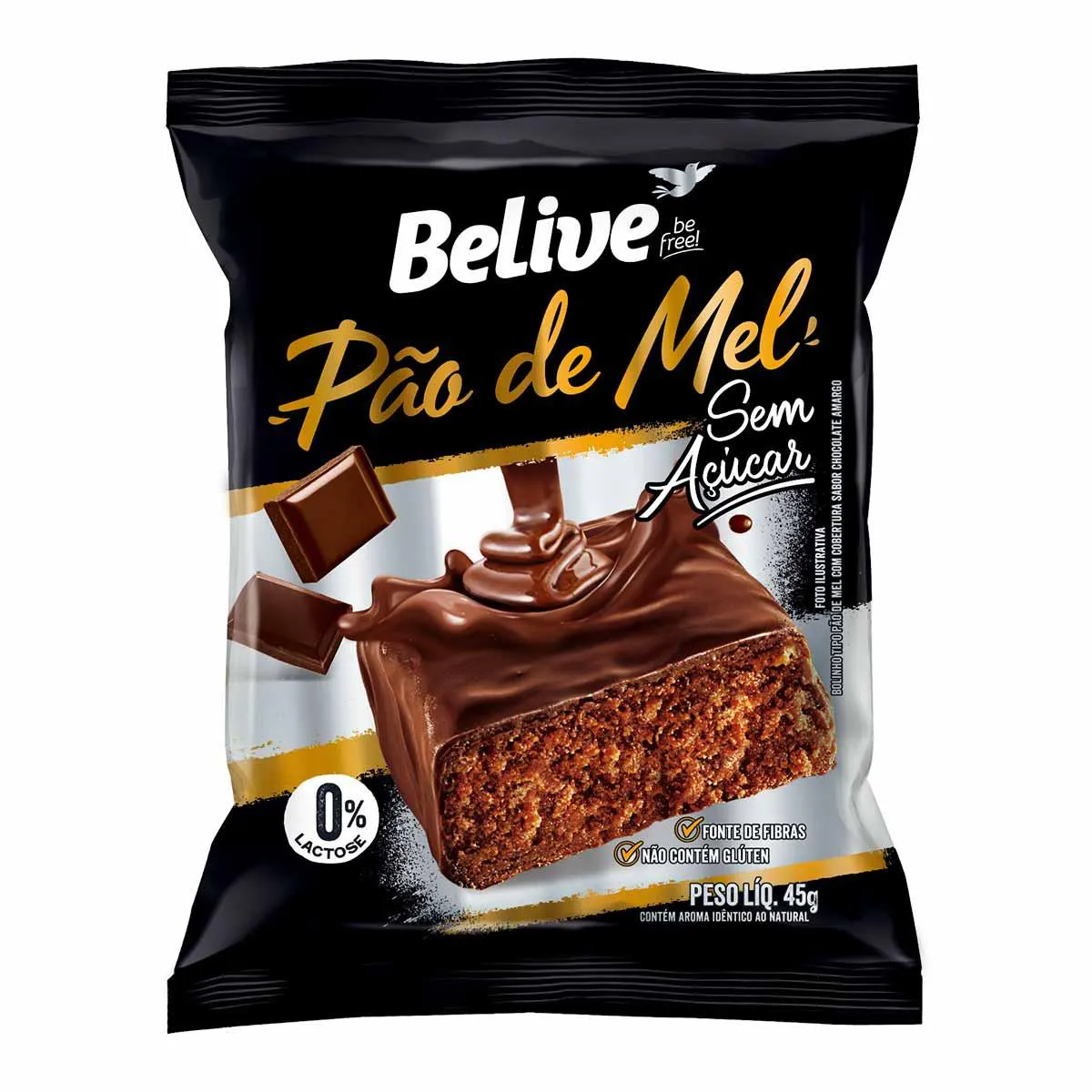 Pão de Mel Belive Sem Açúcar com 45g