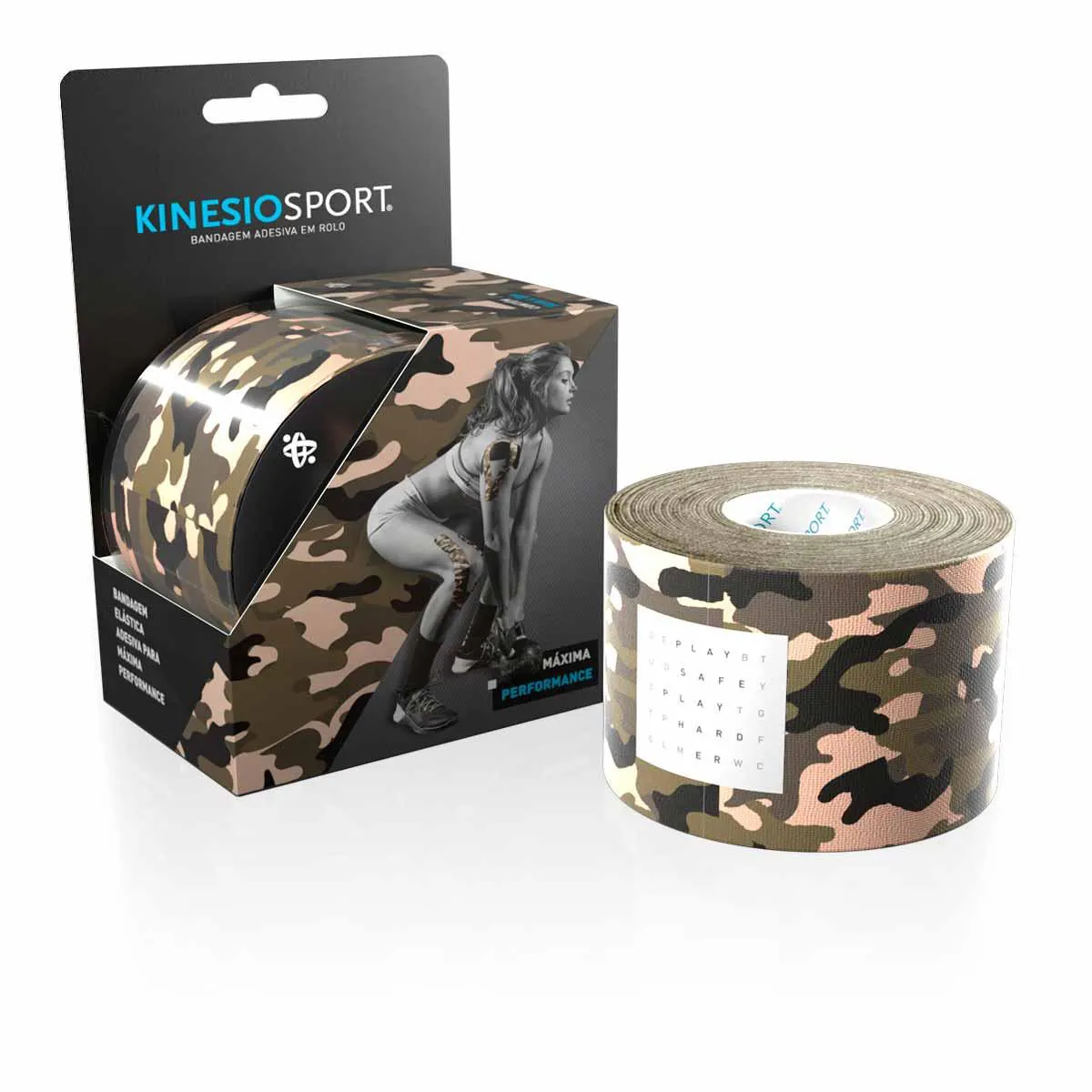 Bandagem Elástica Adesiva KinesioSport Camuflada 5cm x 5m