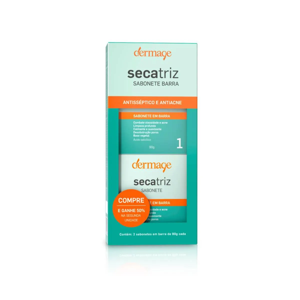 Kit Sabonete em Barra Antiacne Dermage Secatriz com 2 unidades