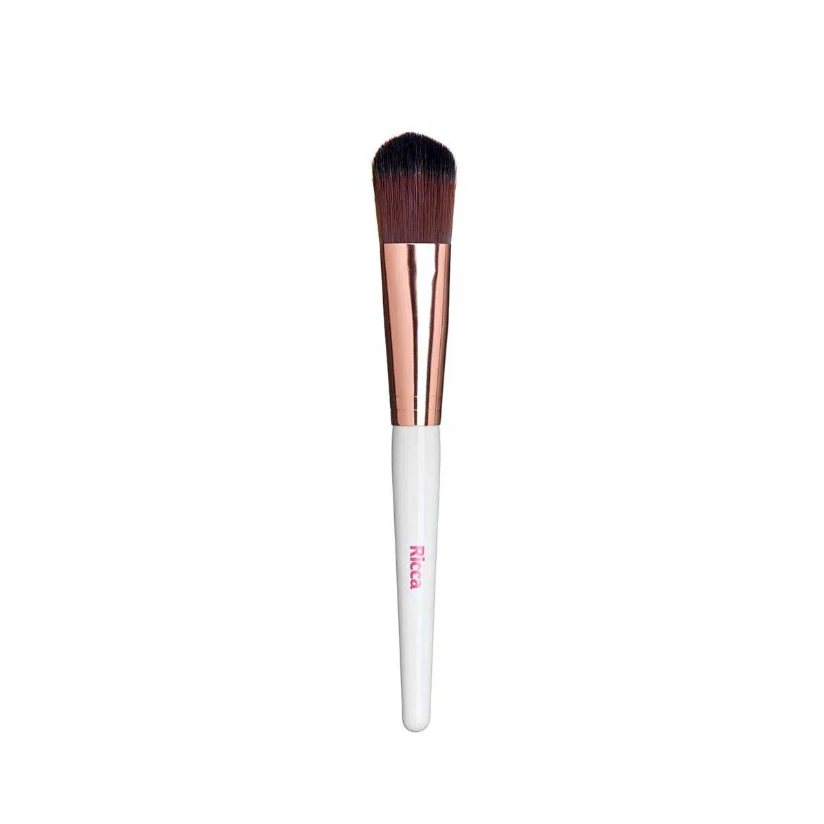 Pincel para Maquiagem Ricca Rose Gold Base 1 Unidade