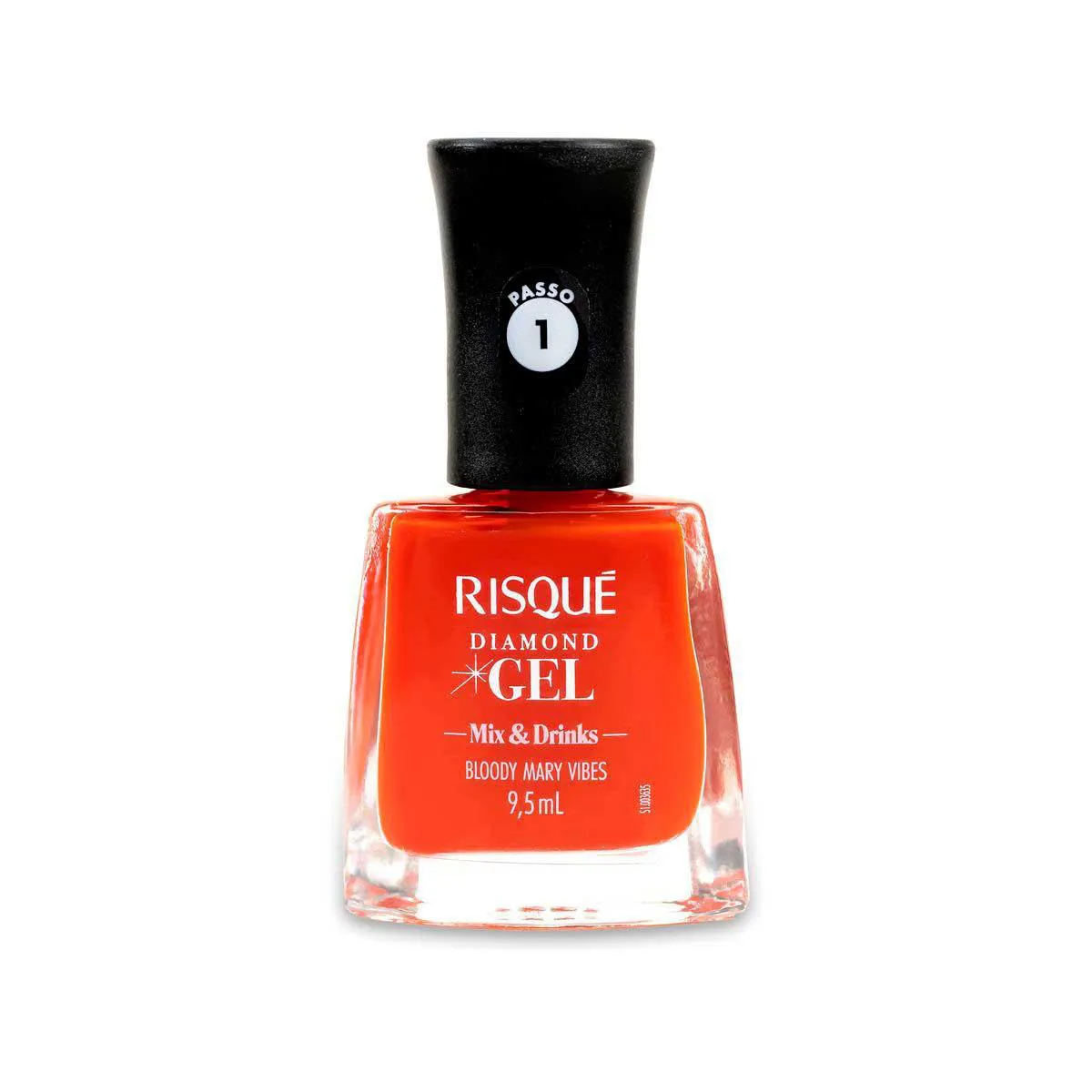 Esmalte Cremoso Risqué Diamond Gel Bloody Mary Vibes com 9,5ml