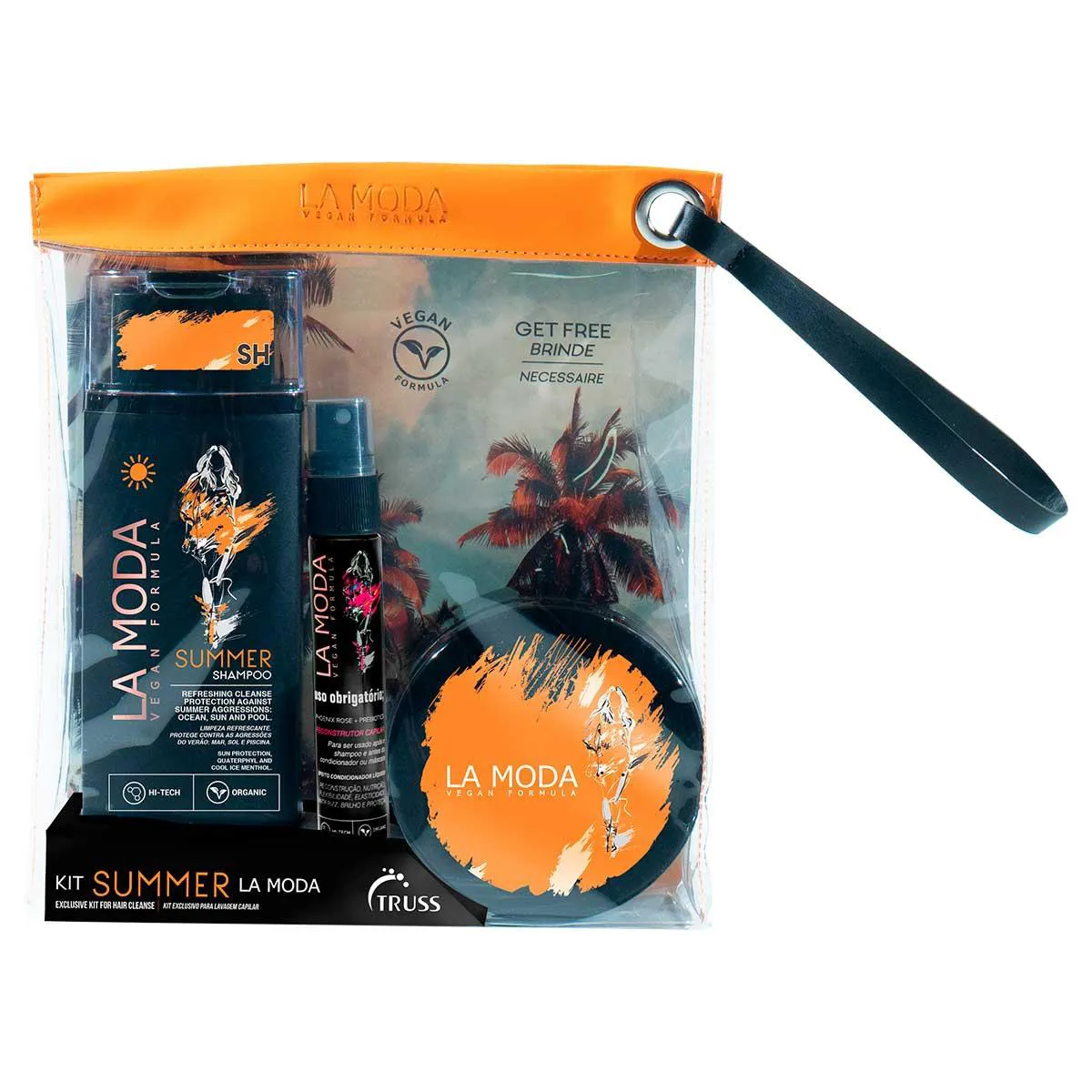 Kit Truss La Moda Summer Edição Limitada Shampoo 300ml + Mini Leave In 30ml + Máscara Summer 180g