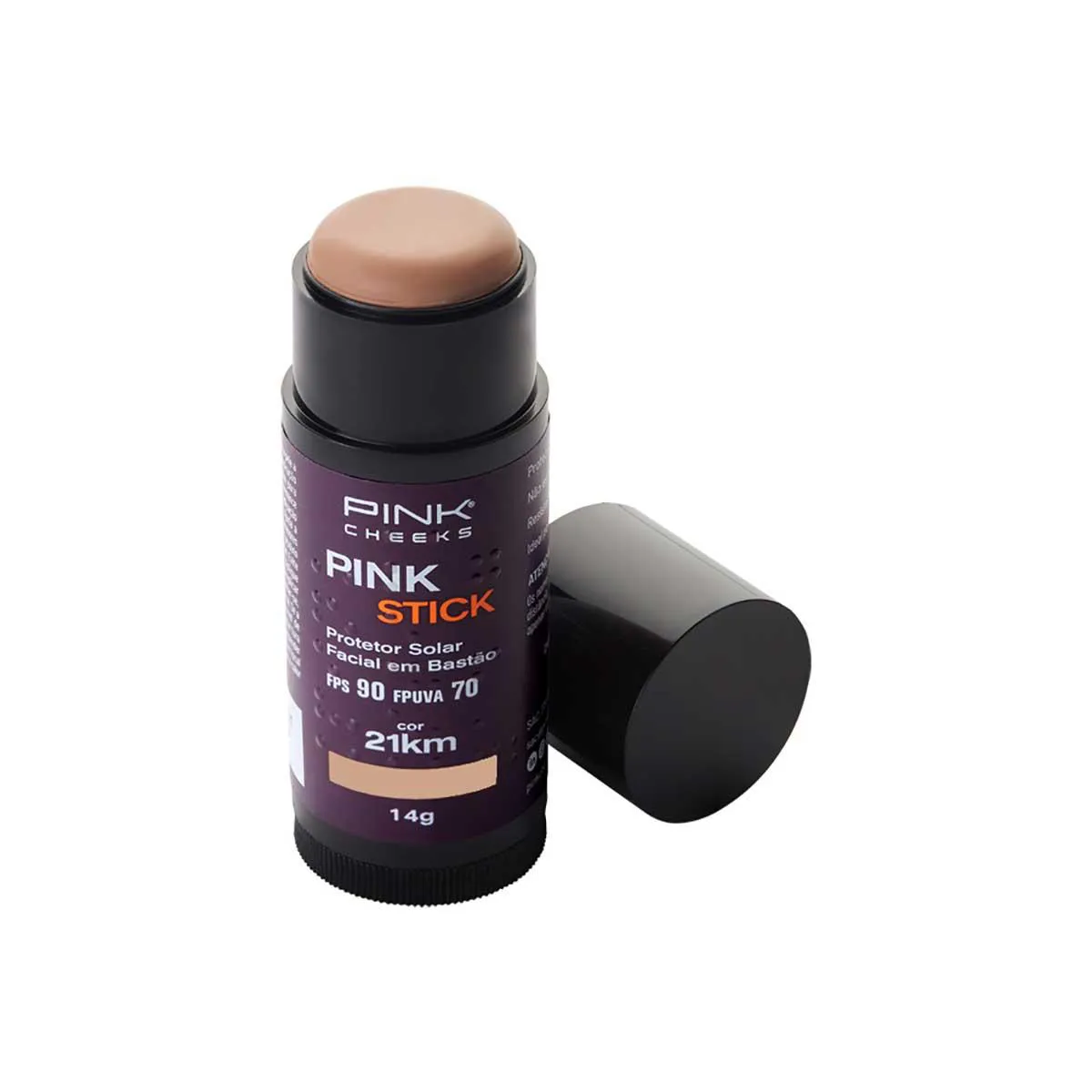 Protetor Solar Facial Bastão FPS 90 Pink Cheeks Bege 14g