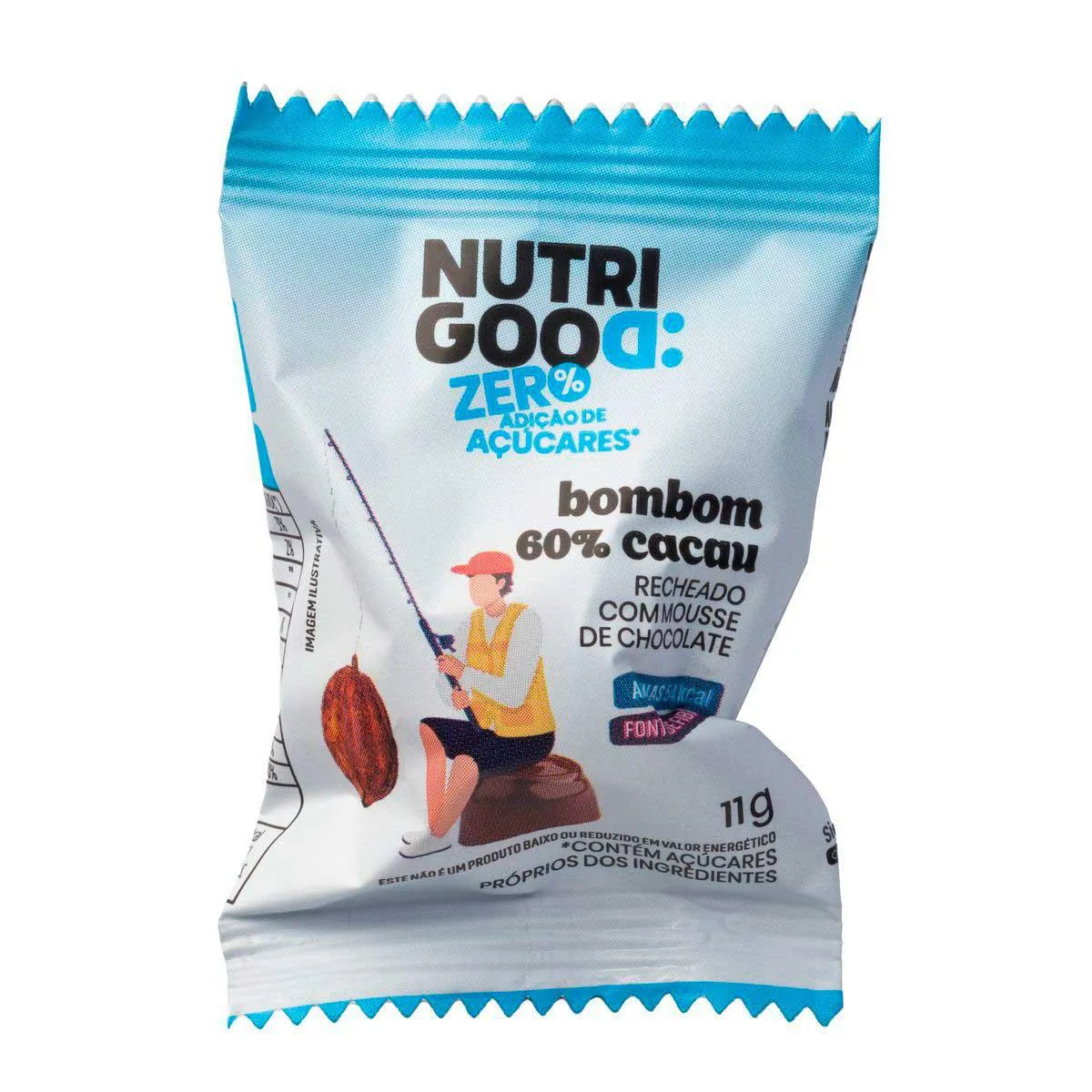 Bombom 60% Cacau com Mousse de Chocolate Nutrigood 11g