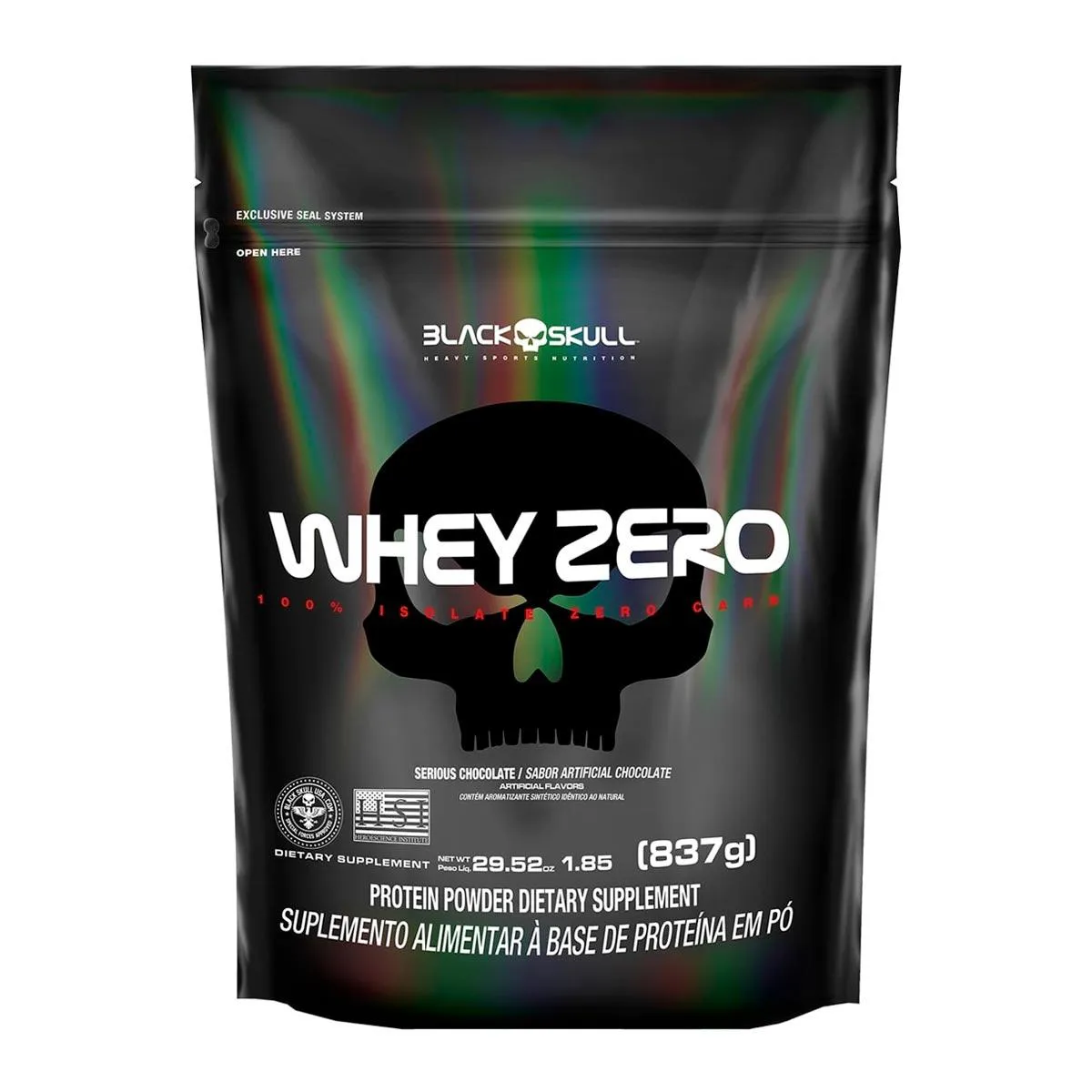 Refil Whey Zero Black Skull Chocolate 837g