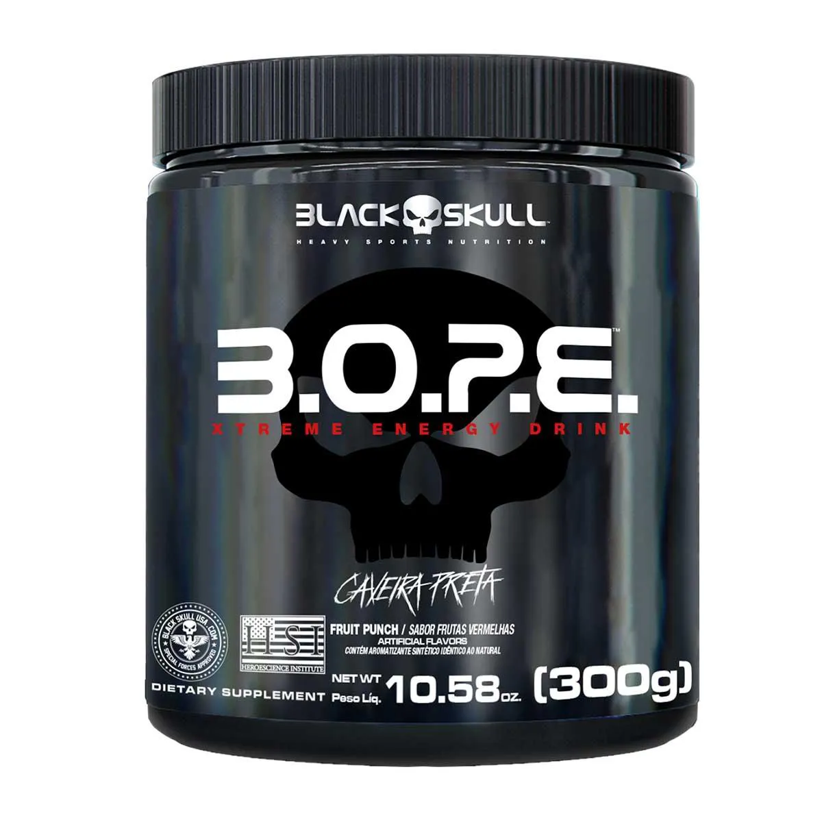 Pré-Treino Black Skull B.O.P.E Frutas Vermelhas 300g