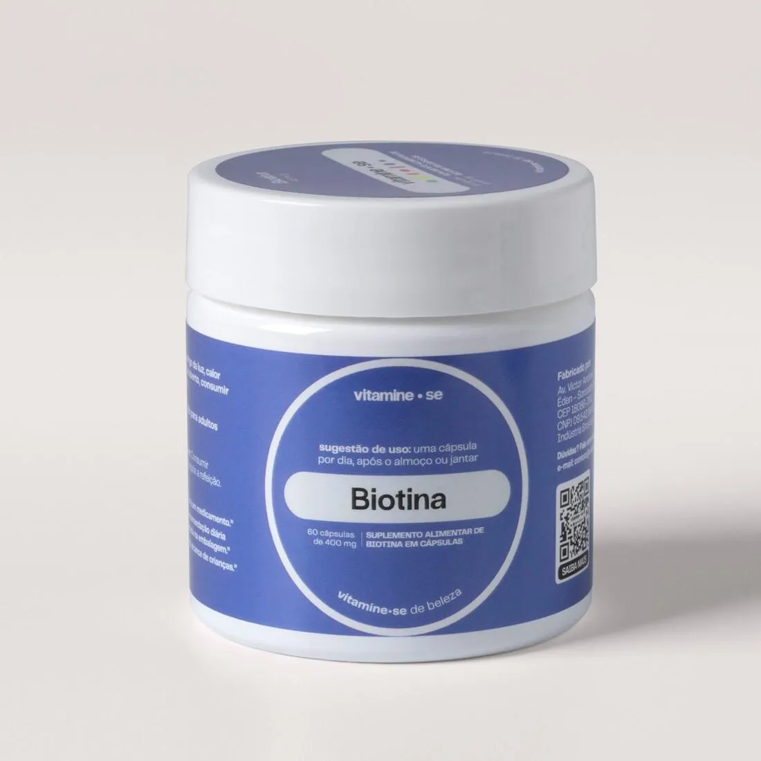 Biotina 45mg Vitamine-se 60 Cápsulas