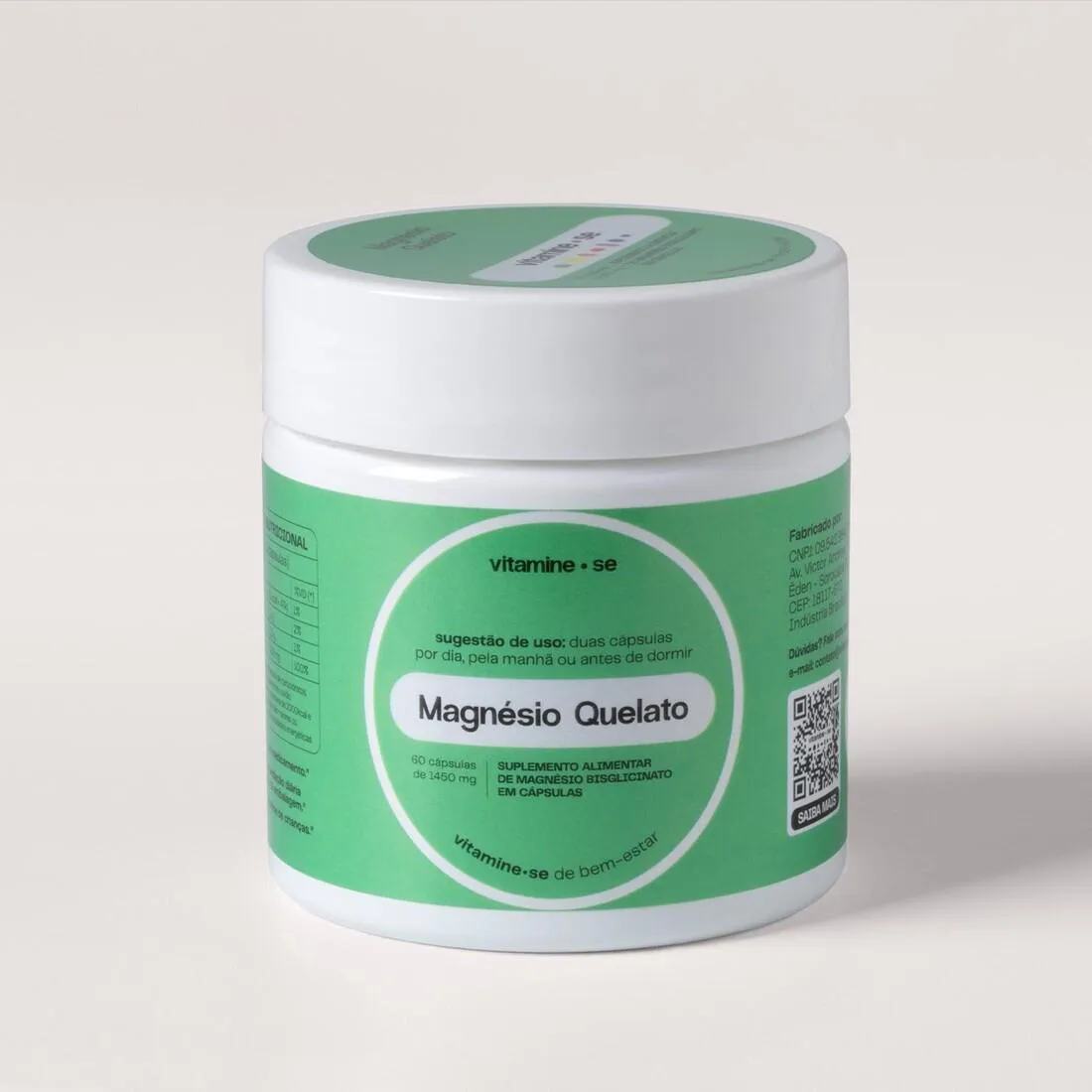 Magnésio Quelato Vitamine-se 60 cápsulas