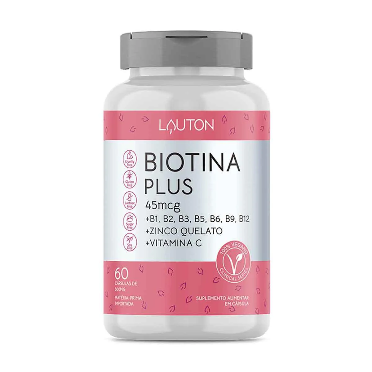 Suplemento Alimentar Lauton Biotina Plus 60 Cápsulas