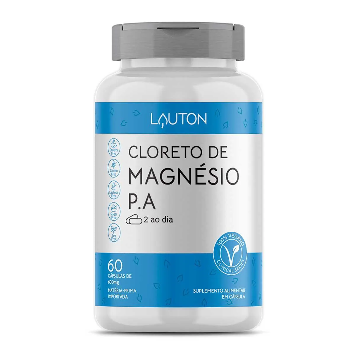 Cloreto de Magnésio P.A. Lauton 260mg 60 cápsulas