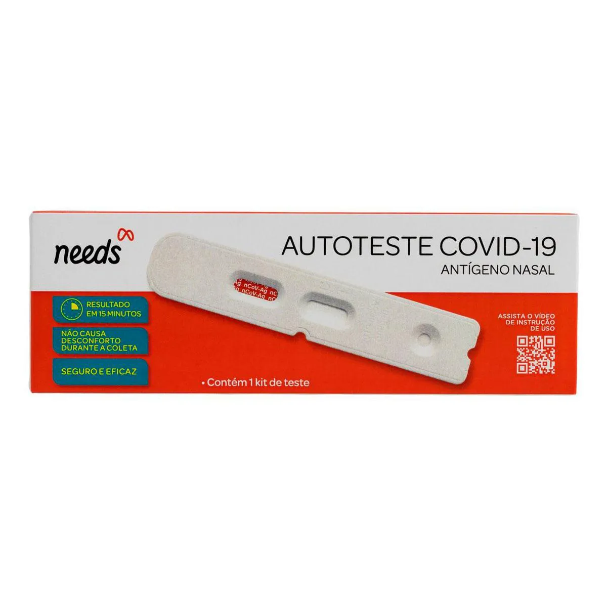 Autoteste Covid-19 Antígeno Nasal Needs 1 Unidade