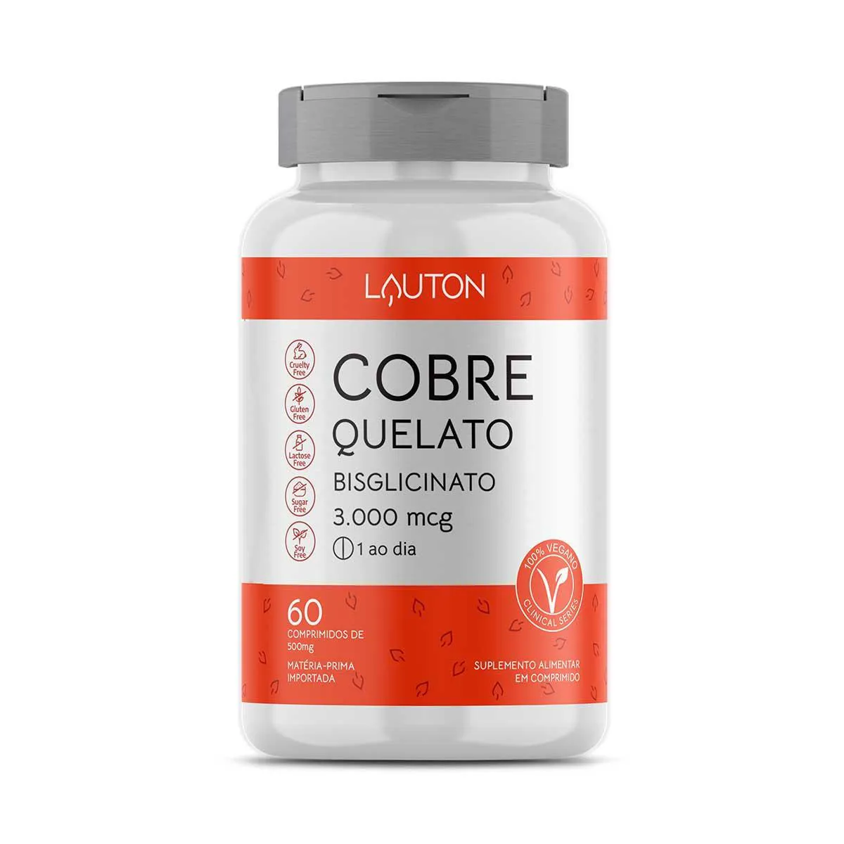 Cobre Quelato Lauton 3000mcg 60 comprimidos