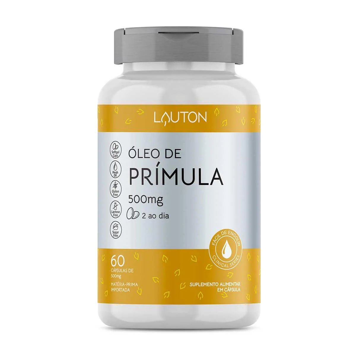 Óleo de Prímula 500mg Lauton 60 Cápsulas