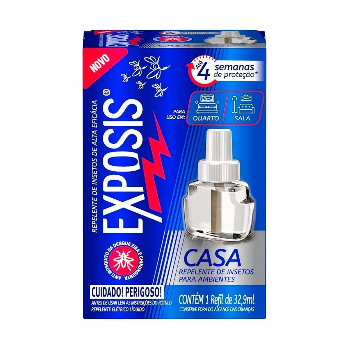 Refil Repelente Elétrico Líquido Exposis Casa 32,9ml