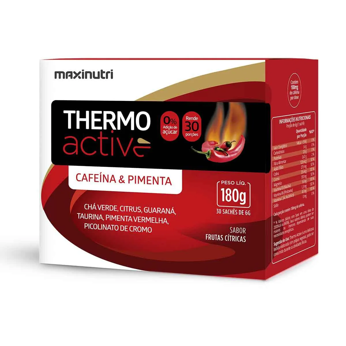 Termogênico Thermo Active Maxinutri Frutas Cítricas 30 sachês