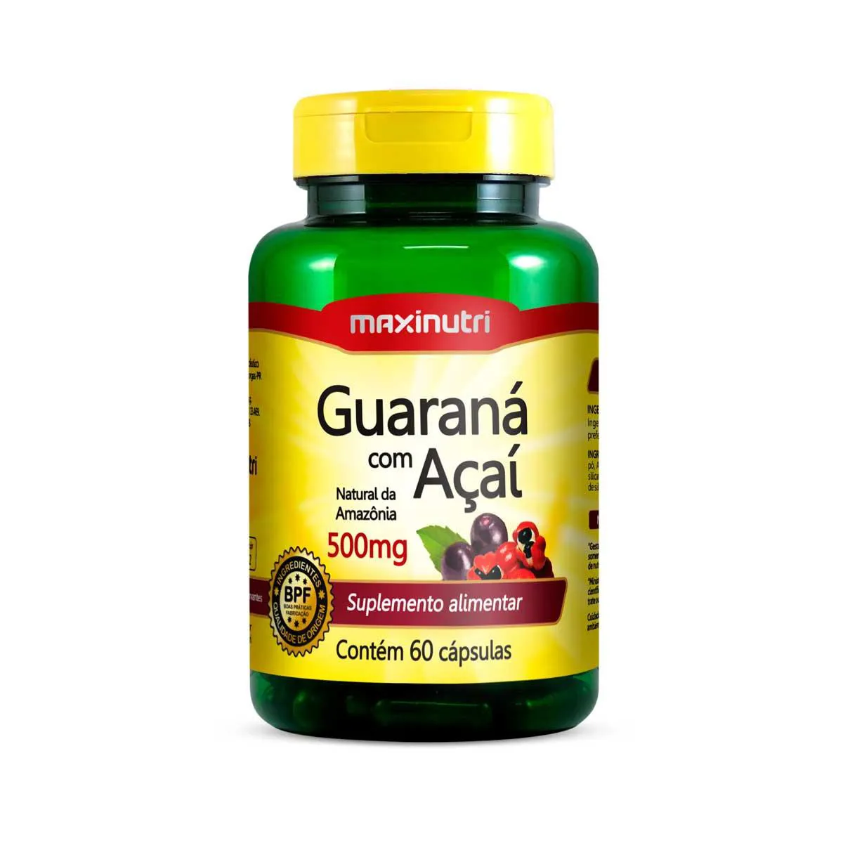 Guaraná com Açaí Maxinutri 500mg 60 cápsulas