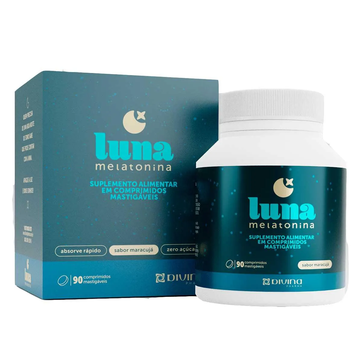 Suplemento Alimentar Melatonina Luna Maracujá 90 comprimidos