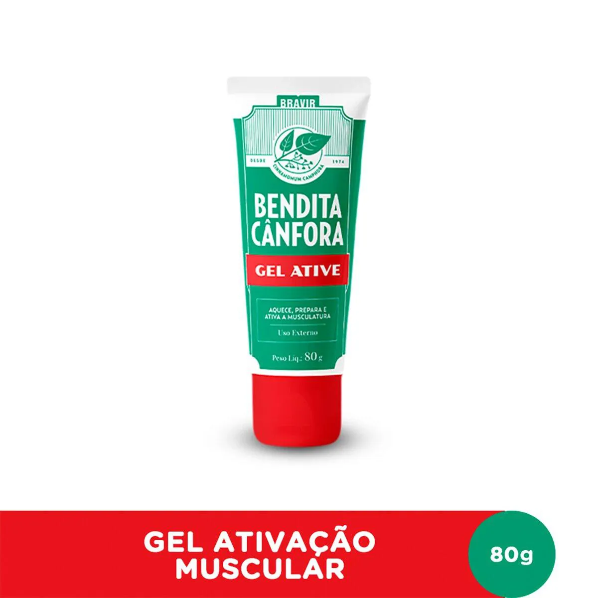 Gel para Massagem Muscular Bendita Cânfora Gel Ative 80g