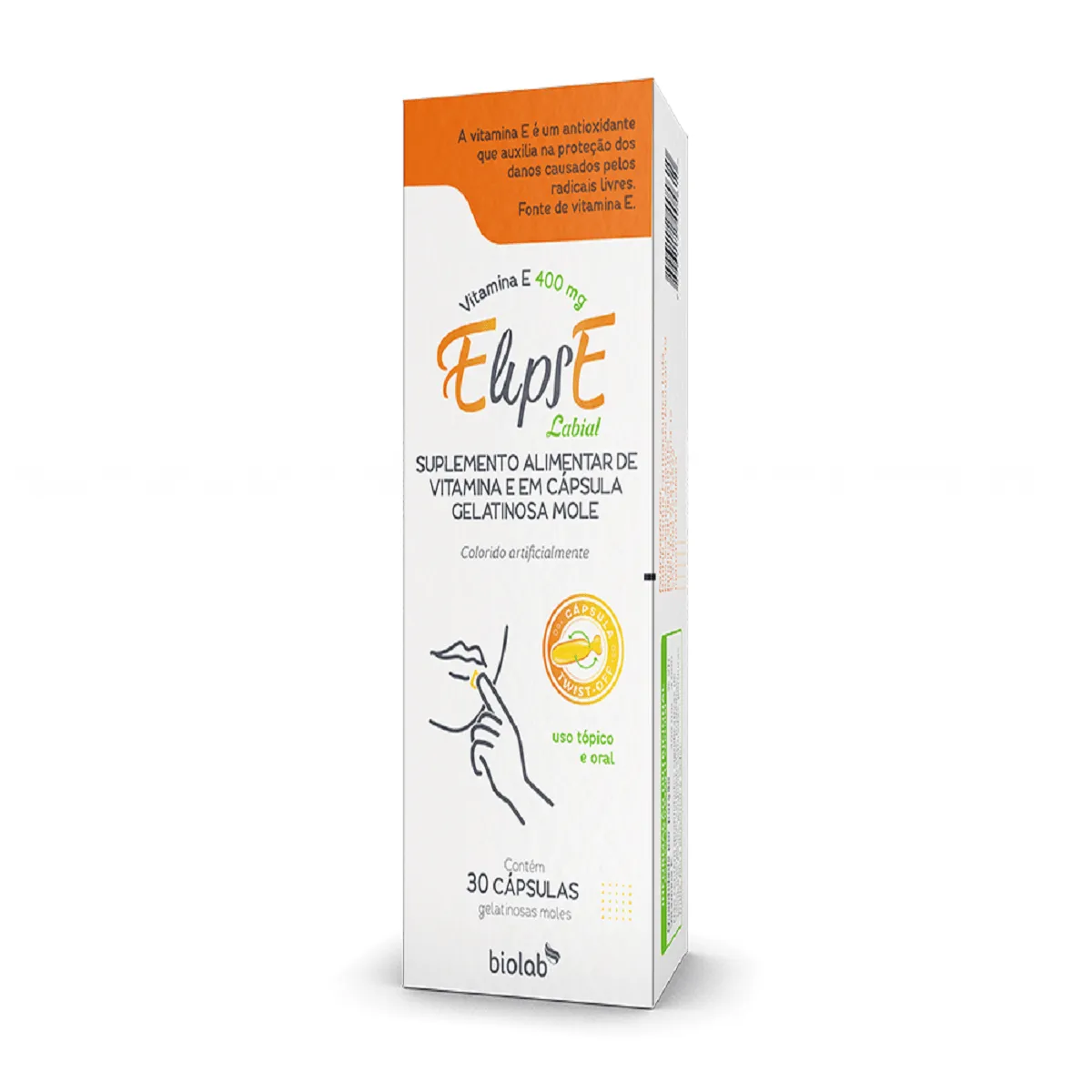 Vitamina E Elipse Labial 400mg 30 cápsulas