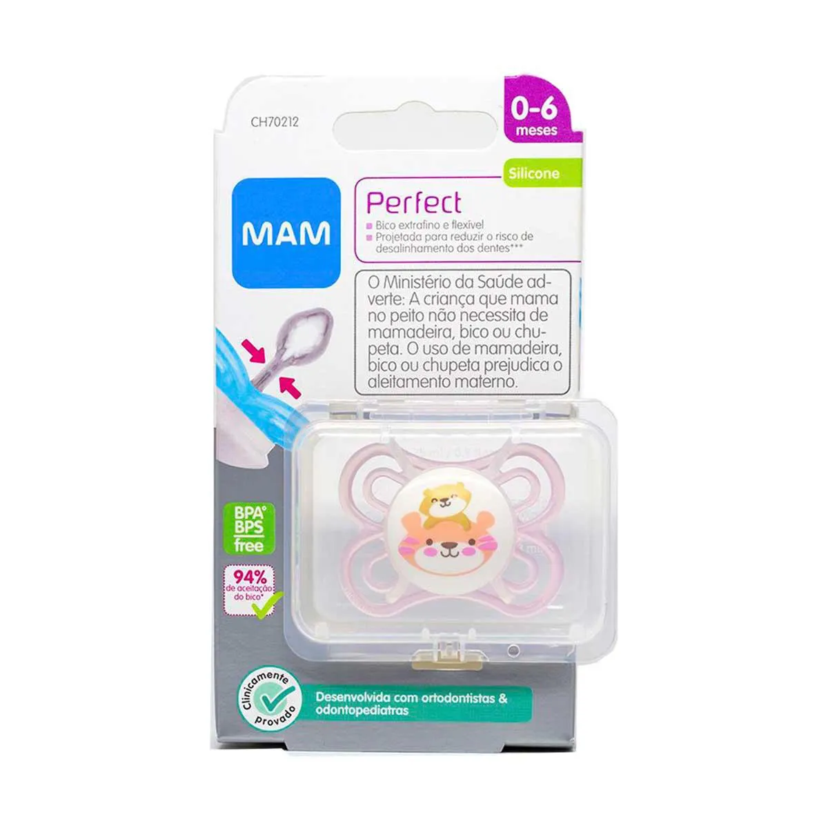 Chupeta MAM Perfect 0 A 6 Meses Rosa 1 Unidade Pre o Droga Raia chupeta-mam-perfect-0-a-6-meses-rosa-1-unidade-pre-o-droga-raia