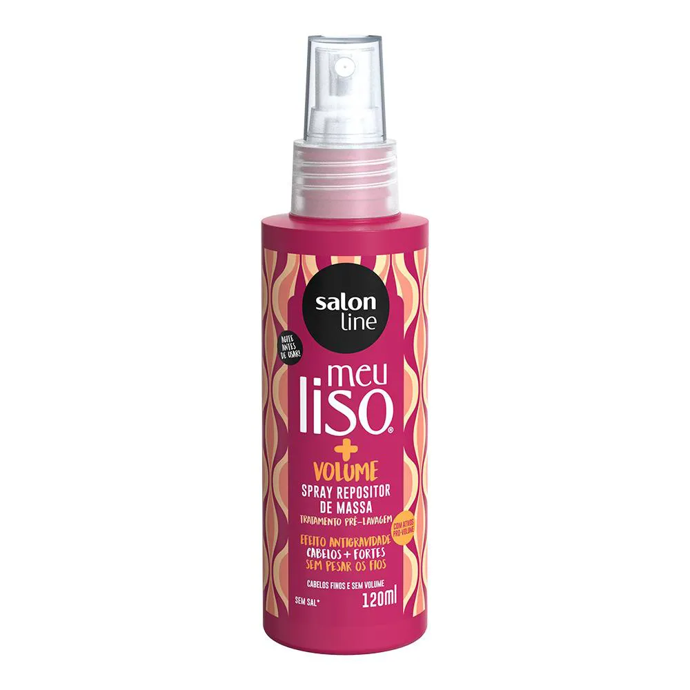 Spray Repositor de Massa Cabelo Liso Salon Line Meu Liso + Volume 120ml