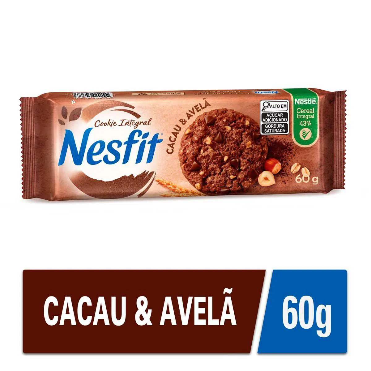 Cookie Nesfit Cacau e Avelã 60g