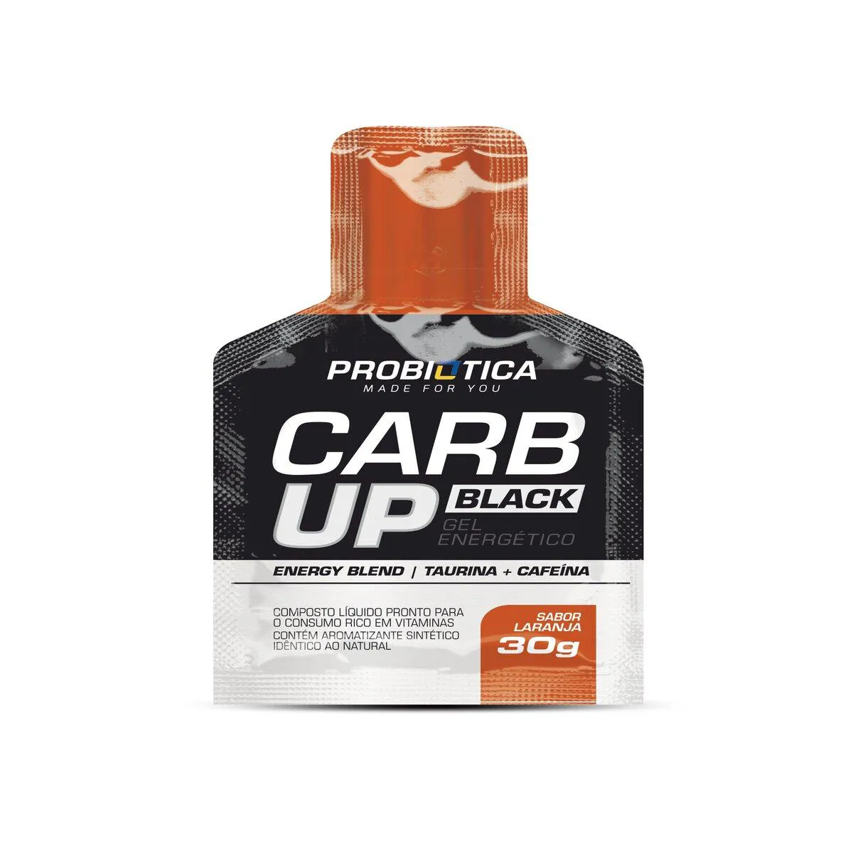 Gel Energético Carb-up Gel Black Probiótica Laranja Sachê 30g