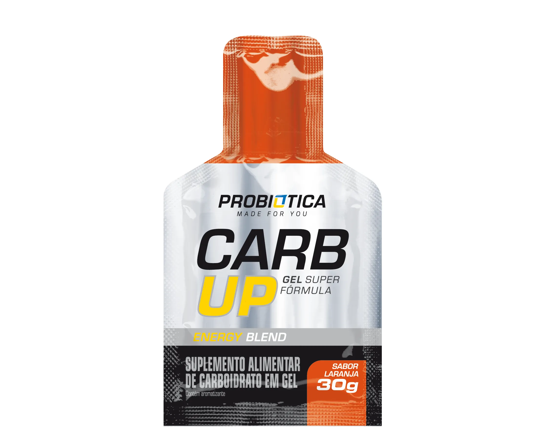 Energético Carb Up Gel Super Fórmula Probiotica Laranja Sachê 30g