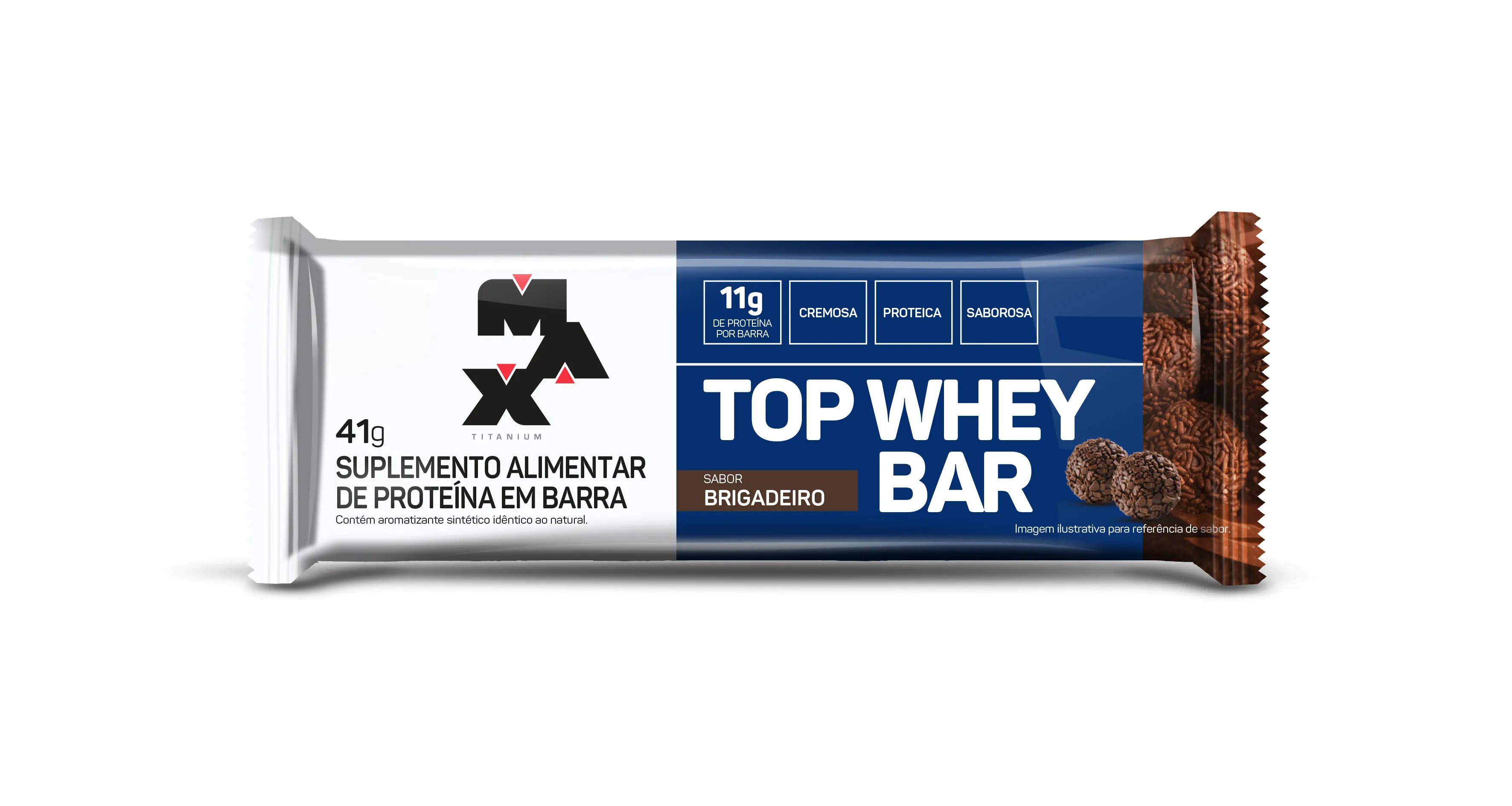 Barra de Proteína Top Whey Bar Max Titanium Brigadeiro 41g