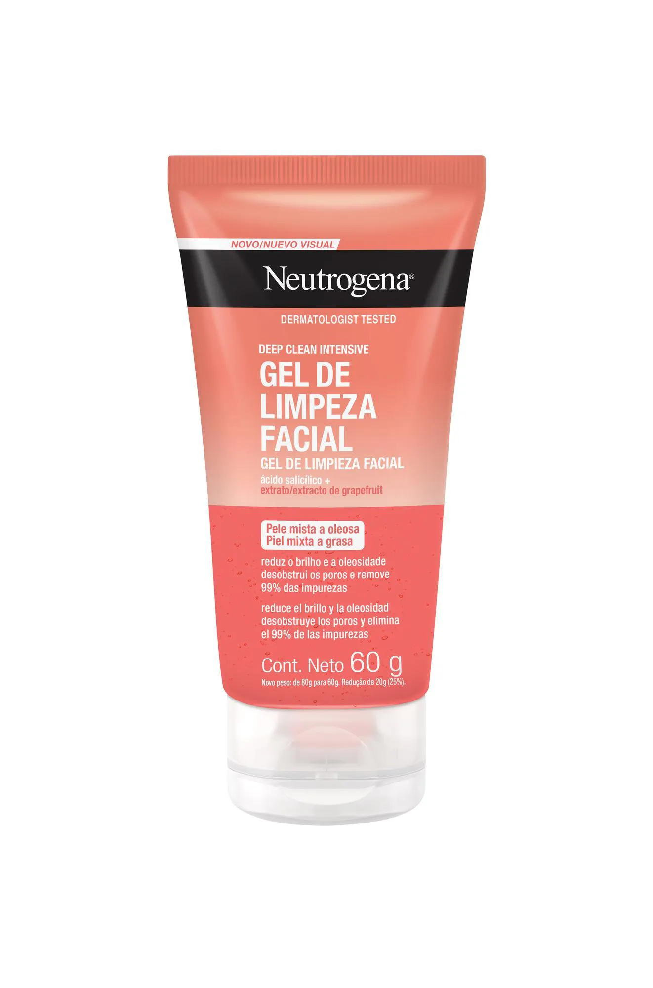 Gel de Limpeza Facial Neutrogena Deep Clean Grapefruit 60g