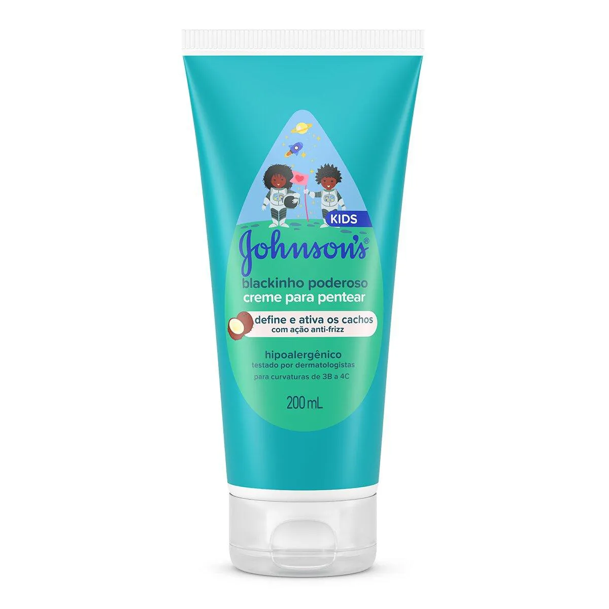 Creme para Pentear Johnson's Kids Blackinho Poderoso 200ml