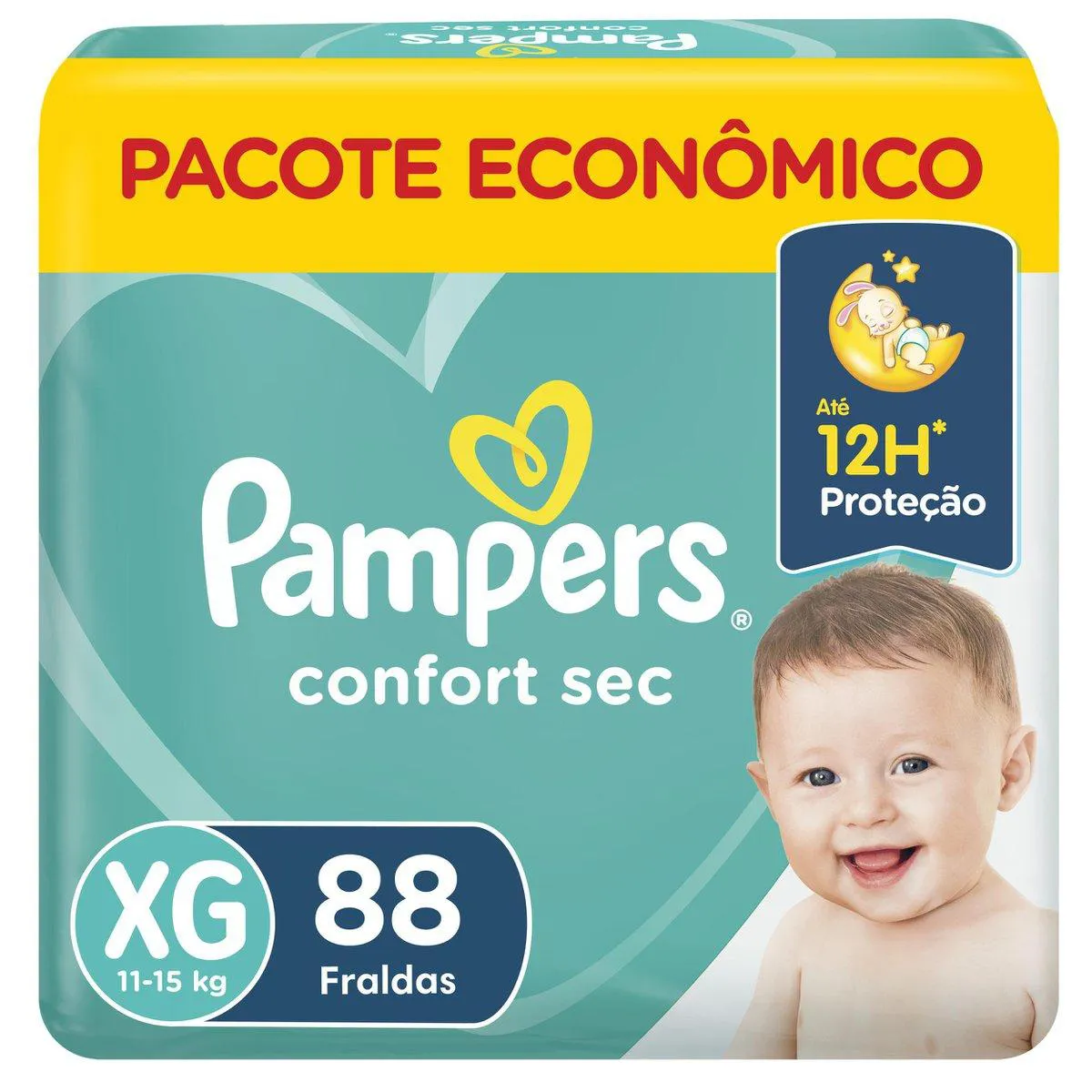 Fralda Pampers Confort Sec XG 88 unidades