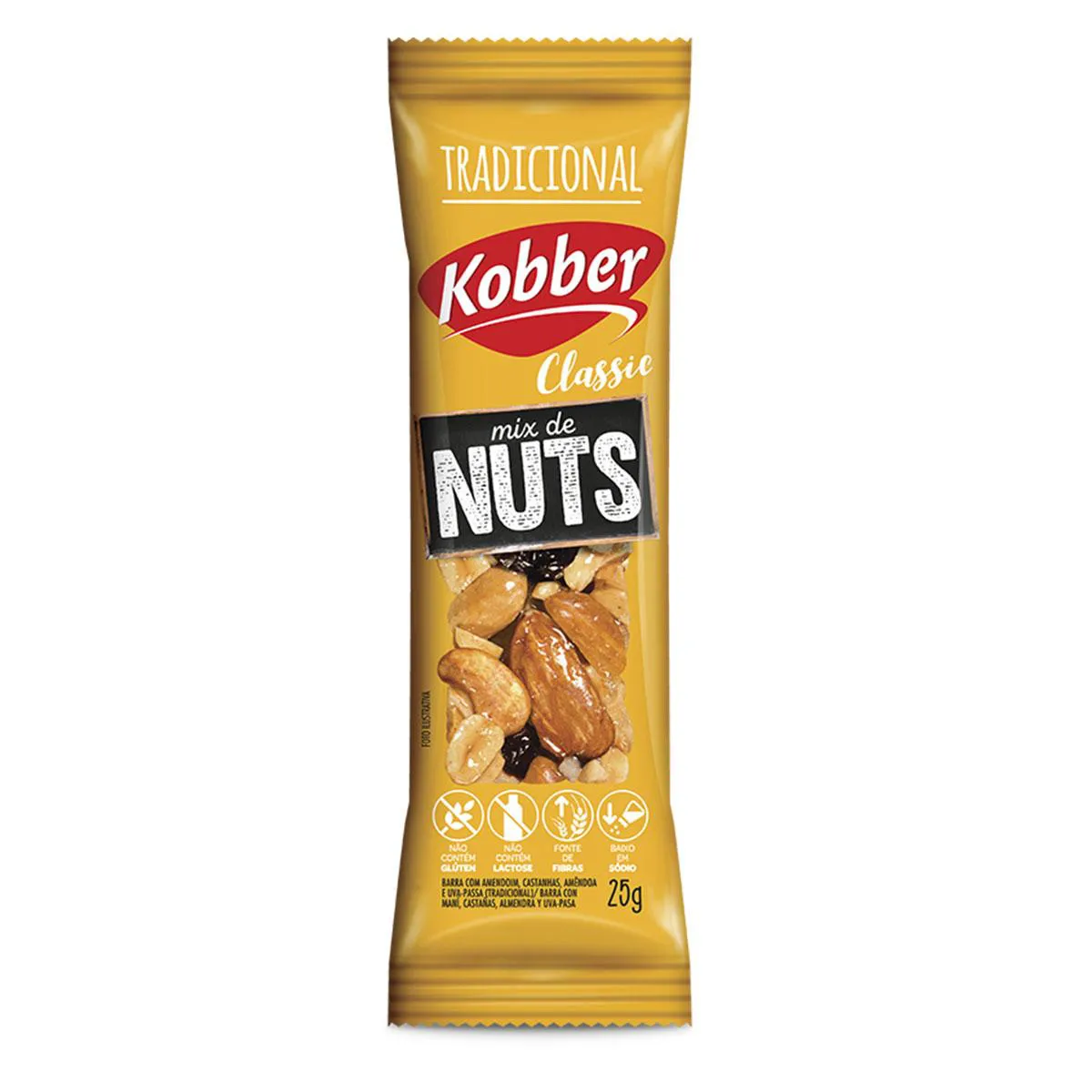 Barra Mix de Nuts Tradicional Kobber Classic 25g