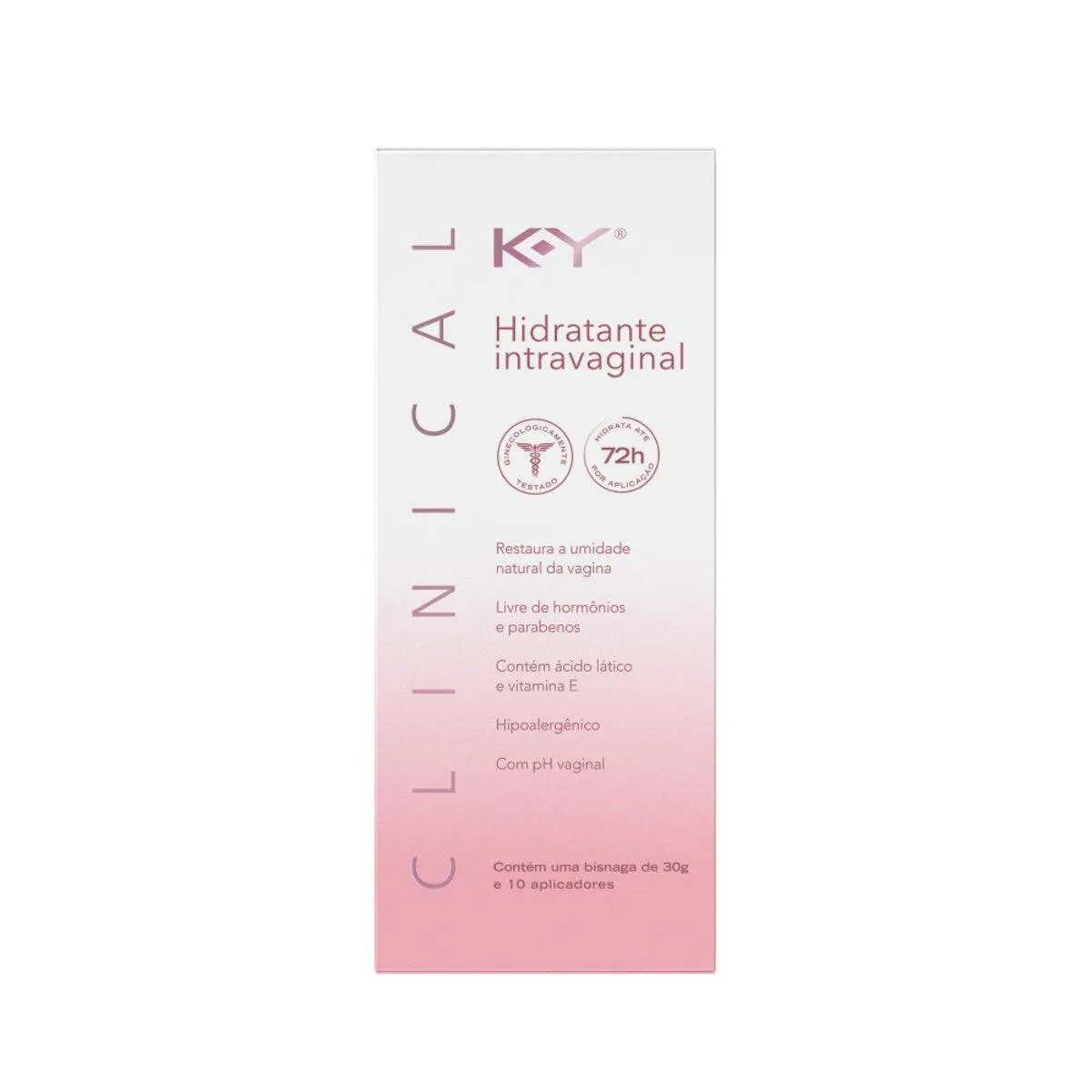 Hidratante Intravaginal K-Y Clinical 30g + 10 aplicadores