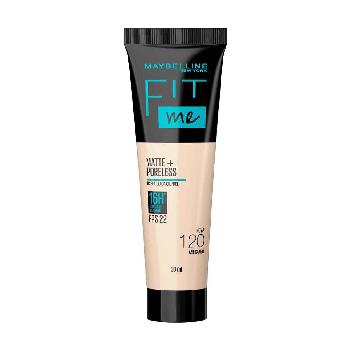 Base Líquida Maybelline NY Fit Me Matte FPS 22 30ml - 120 (Antiga N80)