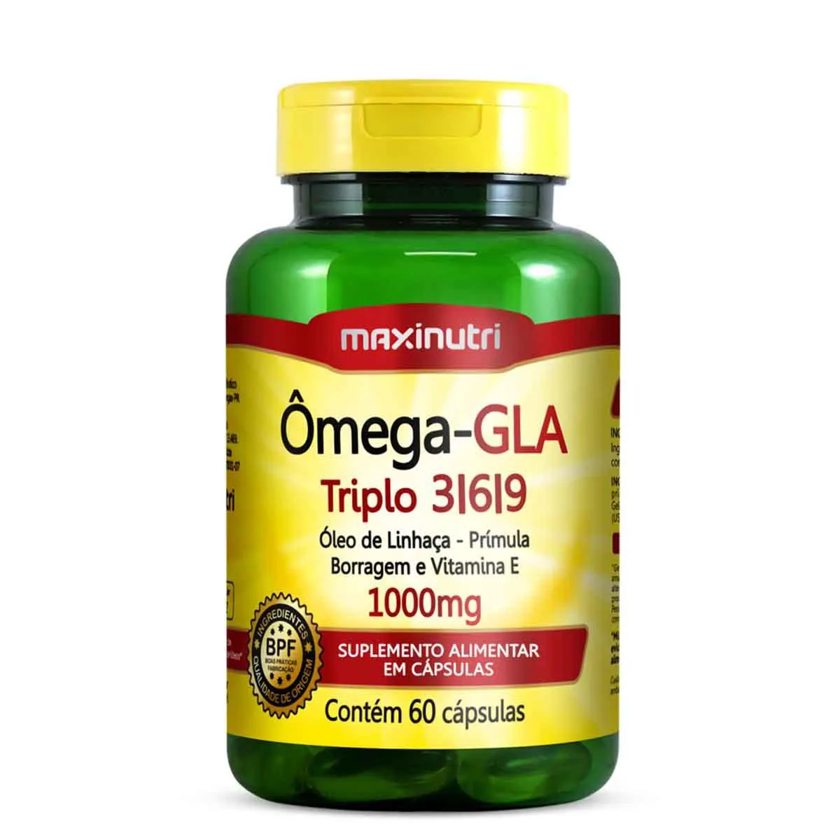 Ômega-GLA 3-6-9 1000mg Maxinutri 60 cápsulas