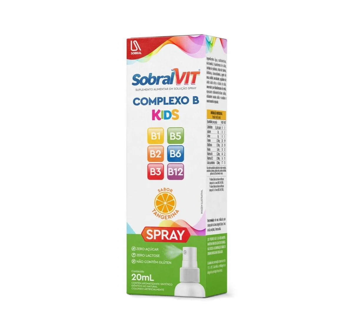 Polivitamínico Complexo B SobralVit Kids Infantil Spra Oral 20ml