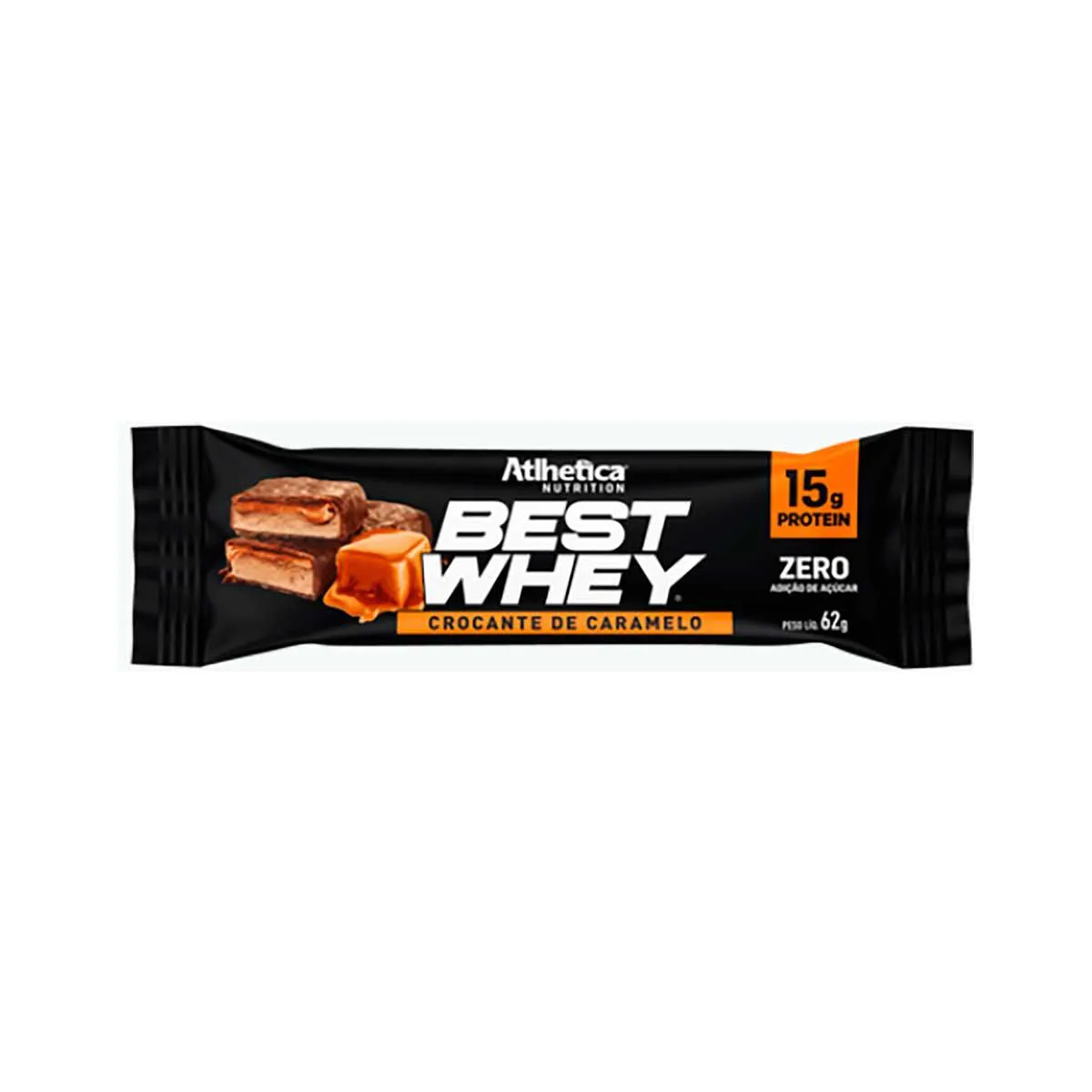 Barra de Proteína Best Whey Bar Crocante de Caramelo Atlhetica Nutrition 62g