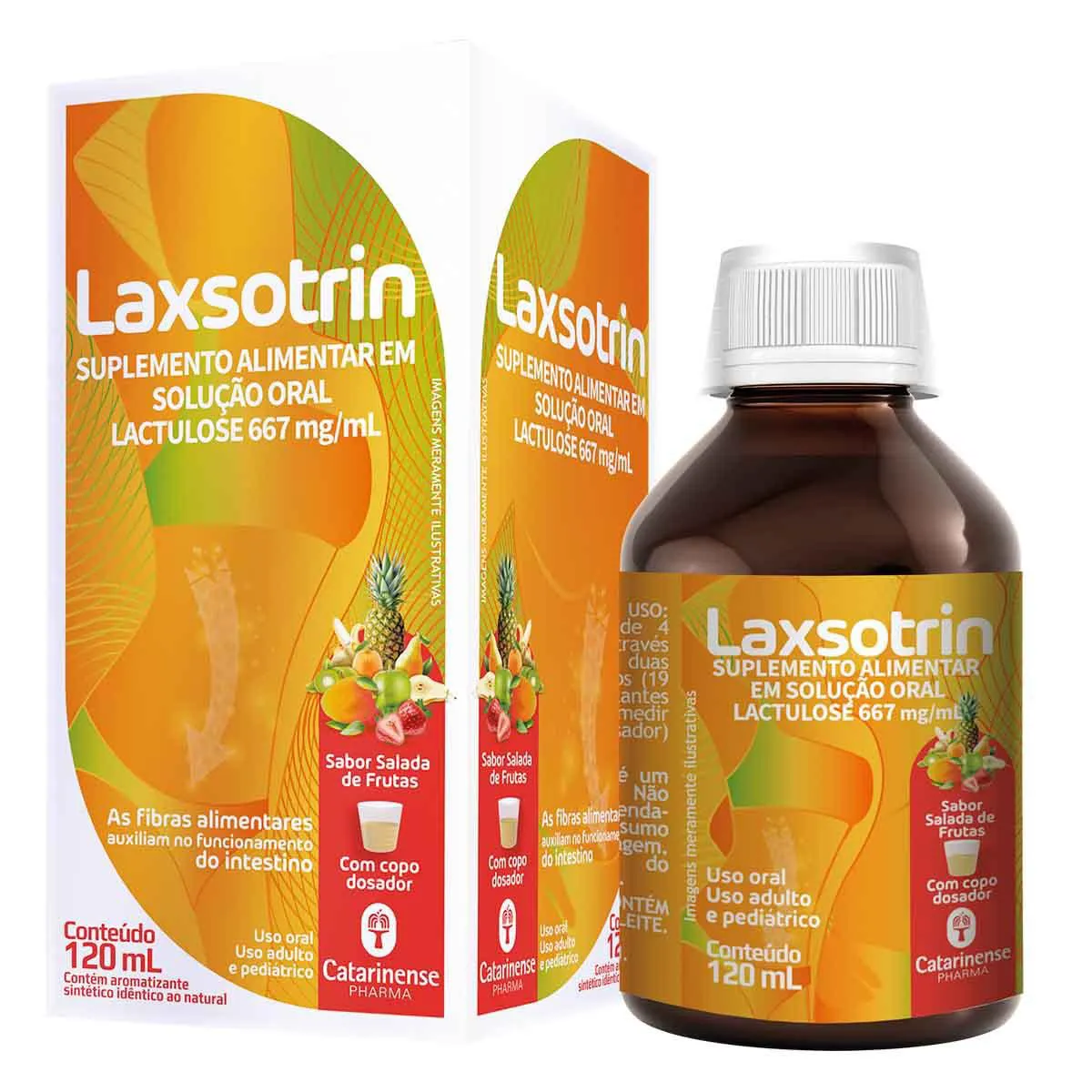 Laxsotrin Lactulose 667mg/ml Salada de Frutas Solução Oral 120ml