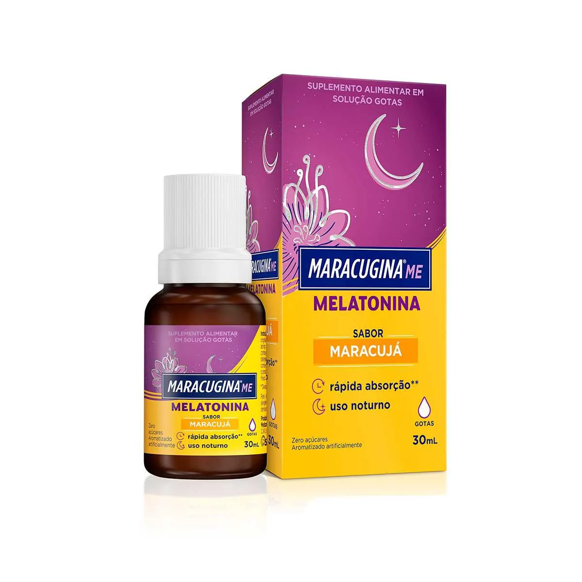 Maracugina Me Melatonina Gotas Sabor Maracujá 30ml