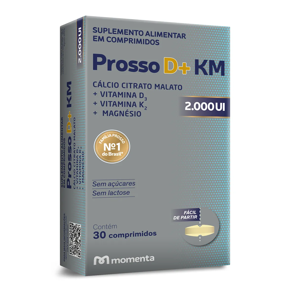 Cálcio Prosso D+ KM MDK 2000UI 30 comprimidos