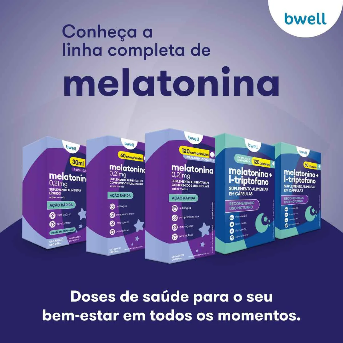 Melatonina Bwell 0,21mg 60 comprimidos: preço e para que serve | Drogasil