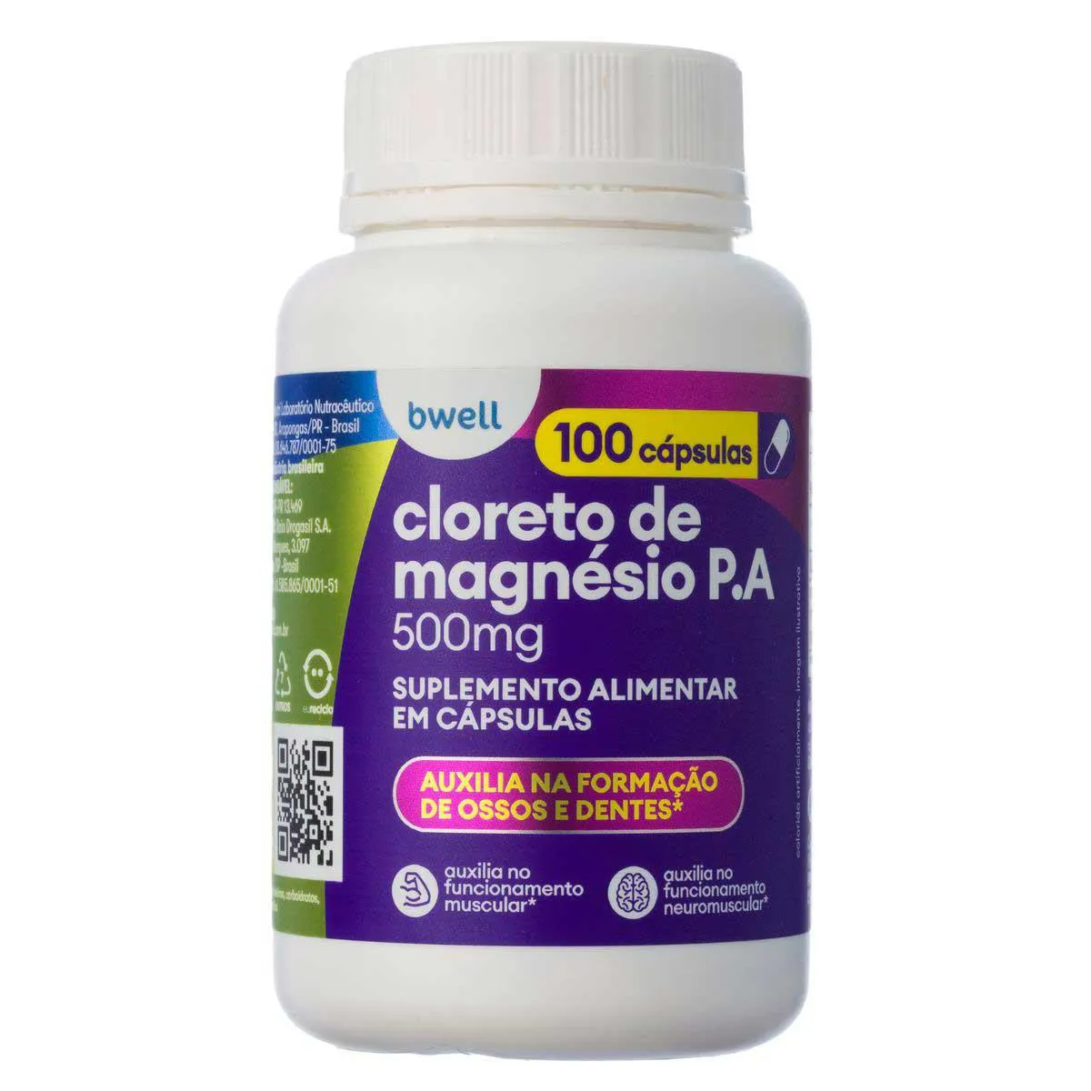Cloreto de Magnésio P.A 500mg BWELL cápsulas: Para que serve | Drogasil